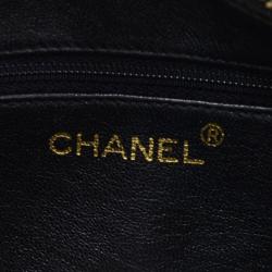 Pre Owned Chanel Vintage Black Lambskin Fringe Shoulder Bag