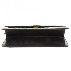 Pre Owned Chanel Black Quilted Leather Mini Square Flap Bag
