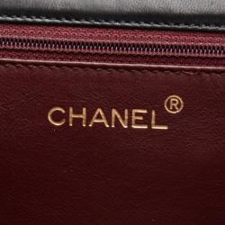 Pre Owned Chanel Black Quilted Leather Mini Square Flap Bag