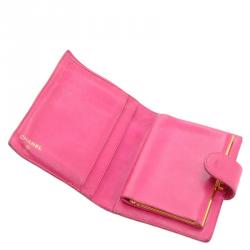 Chanel Pink Caviar Leather Bi-fold Wallet