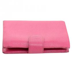 Chanel Pink Caviar Leather Bi-fold Wallet