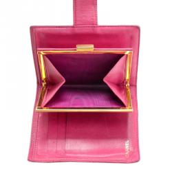 Chanel Pink Caviar Leather Bi-fold Wallet