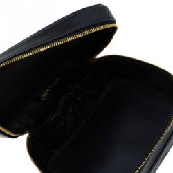 Chanel Black Quilted Leather Vanity Case