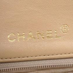 Pre Owned Chanel Beige Quilted Calfskin Mini Flap Pouch Bag