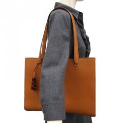 Pre Owned Chanel Tan Calfskin Tote