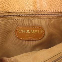 Pre Owned Chanel Tan Calfskin Tote