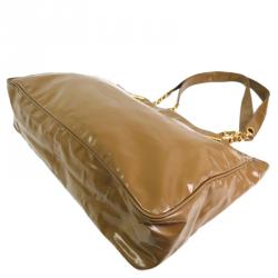 Pre Owned Chanel Brown Coated Canvas Tote