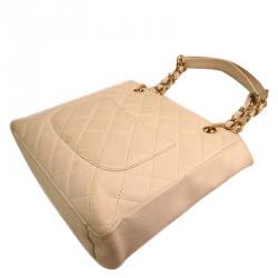 Pre Owned حقيبة شانيل بيتيت شوبينغ جلد كافيار بيج مبطن