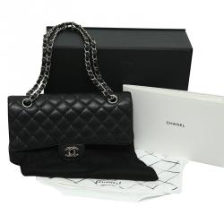 مملوكة مسبقًا Chanel Black Quilted Caviar Classic Medium Single Flap Bag