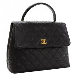 مملوكة مسبقًا حقيبة شانيل كيلي فينتدج جامبو كافيار مبطنة سوداء