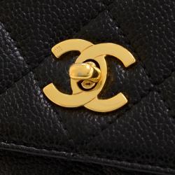 مملو كة مسبقًا حقيبة شانيل كيلي فينتدج جامبو كافيار مبطنة سوداء