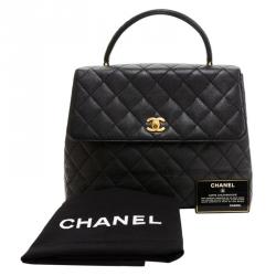 مملوكة مسبقًا حقيبة شانيل كيلي فينتدج جامبو كافيار مبطنة سوداء