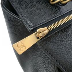 Pre Owned حقيبة يد شانيل بتيت تايمليس كافيار مبطن سوداء