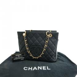 Pre Owned حقيبة يد شانيل بتيت تايمليس كافيار مبطن سوداء