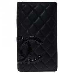 Chanel Black Quilted Leather CC Cambon Long Wallet