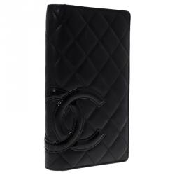 Chanel Black Quilted Leather CC Cambon Long Wallet
