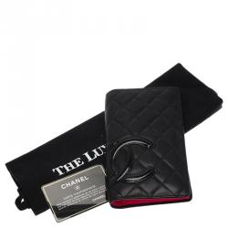 Chanel Black Quilted Leather CC Cambon Long Wallet