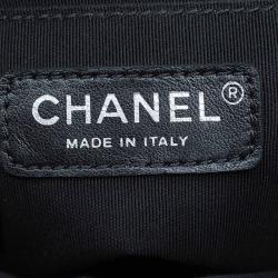 Pre Owned Chanel Black Chevron Leather Classic Backpack 