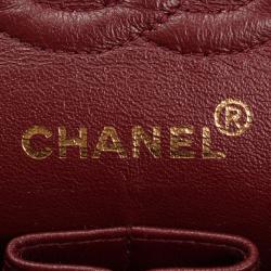 Pre Owned Chanel Black Quilted Lambskin Vintage Small Classic Flap Bag