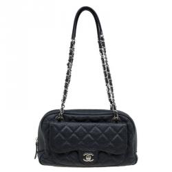 Chanel Black Quilted Caviar Leather Paradoxal Camera Shoulder Bag Chanel