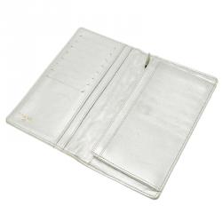 Chanel Silver Quilted Leather Reissue Long Flap Wallet
