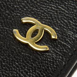 Pre Owned Chanel Black Leather CC Bi-Fold L-Yen Wallet
