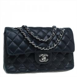 مملوكة مسبقًا Chanel Black Quilted Lambskin Small Classic Double Flap Bag