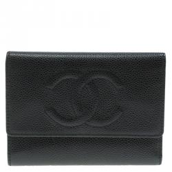 Chanel Black Caviar Leather CC Wallet