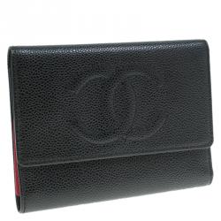 Chanel Black Caviar Leather CC Wallet