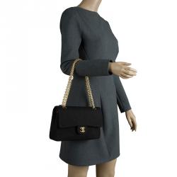 Chanel Black Quilted Satin Lipstick & Mirror Micro Mini Flap Bag