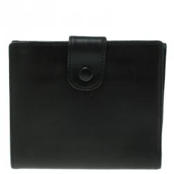 Pre Owned Chanel Black Leather CC Compact Wallet