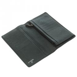 Pre Owned محفظة شانيل طويلة كاميليا جلد رصاصية داكنة