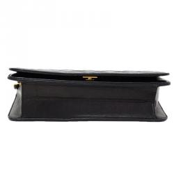 Pre Owned Chanel Black Quilted Lambskin Full Flap Bag