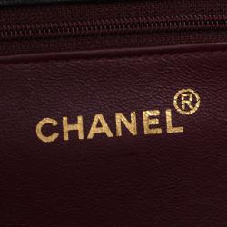 Pre Owned Chanel Black Quilted Lambskin Full Flap Bag