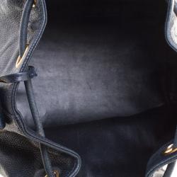 Pre Owned Chanel Black Caviar Leather Vintage CC Drawstring Bucket Bag