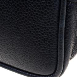 Pre Owned Chanel Black Caviar Leather Vintage CC Drawstring Bucket Bag