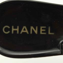 مملوكة مسبقًا Chanel Black and White Jelly Camellia Thong Sandals Size 38