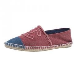 Chanel Espadrilles Red Fabric Flats  Chanel espadrilles Espadrilles  Chanel