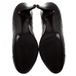 Pre Owned حذاء كعب عالي شانيل جلد بني مبطن CC مقاس 39