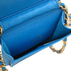 Pre Owned بوك كروس شانيل جلد كافيار أزرق