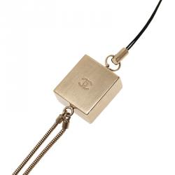 Pre Owned Chanel Bronze Eiffel Tower and Perfume Box Bag Charm