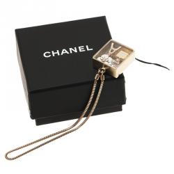 Pre Owned Chanel Bronze Eiffel Tower and Perfume Box Bag Charm