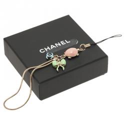Pre Owned Chanel Two Tone Bow and CC Logo Bag Charm