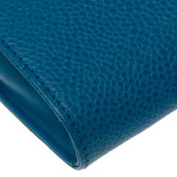 Pre Owned Chanel Blue CC Leather Crossbody Phone Pouch