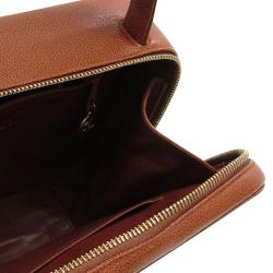 Pre Owned Chanel Brown Calfskin Vanity Bag