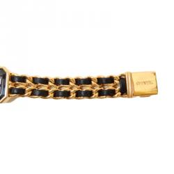 Pre Owned Chanel Black Gold-Plated Steel Première Women's Wristwatch 20MM