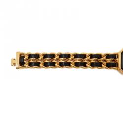 Pre Owned Chanel Black Gold-Plated Steel Première Women's Wristwatch 20MM