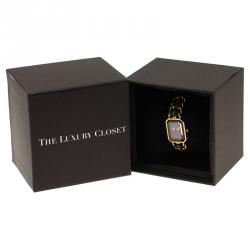 Pre Owned Chanel Black Gold-Plated Stainless Steel Première Women's Wristwatch 20MM 
