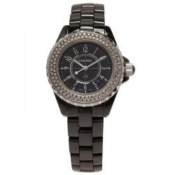 Pre Owned Chanel Black Ceramic J12 Women's Wristwatch 33MM