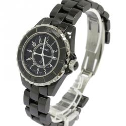Pre Owned Chanel Black Ceramic J12 Women's Wristwatch 33MM